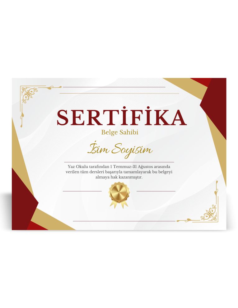 SERTİFİKA