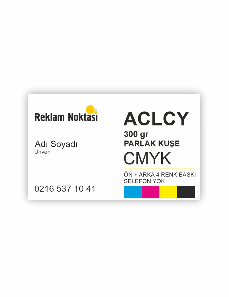 Acil Kartvizit (Çift Yön)