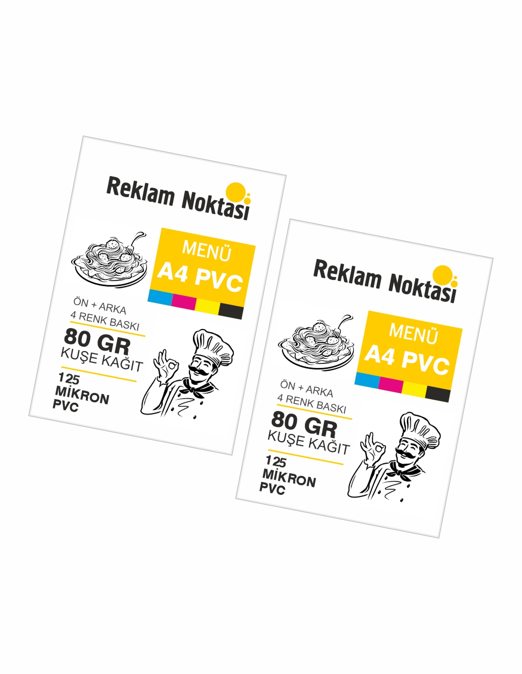 A4 PVC Menü