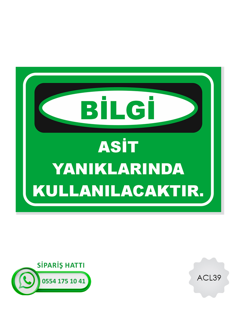 Acil Çıkış İlk Yardım Levhası