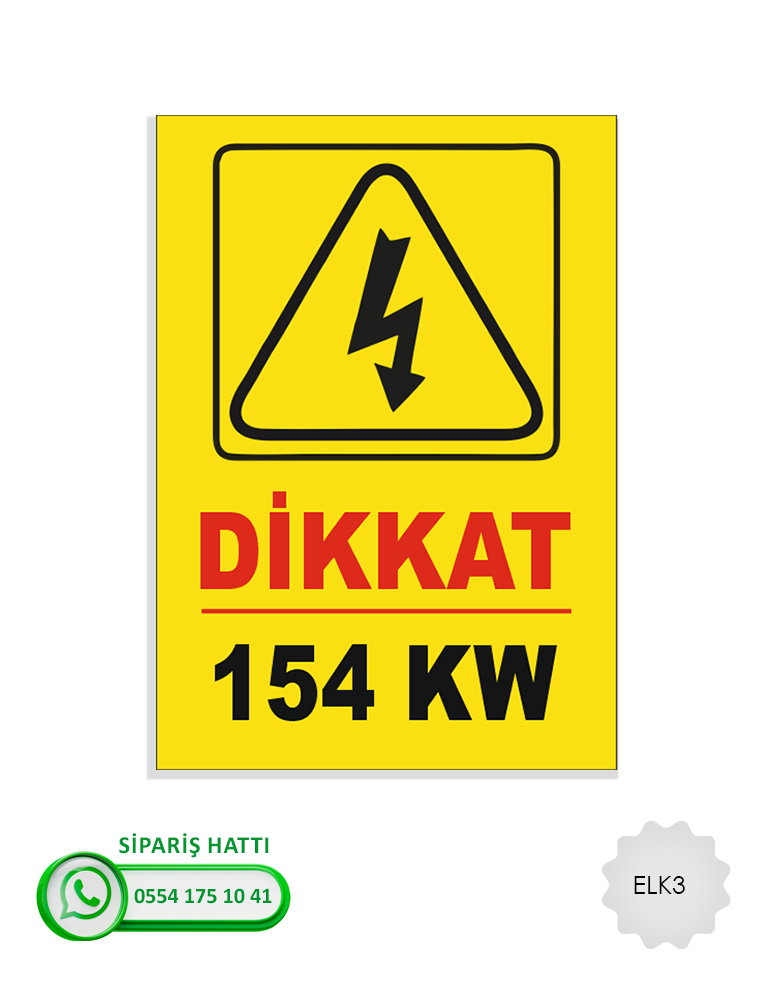 Elektrik Uyarı Levhası
