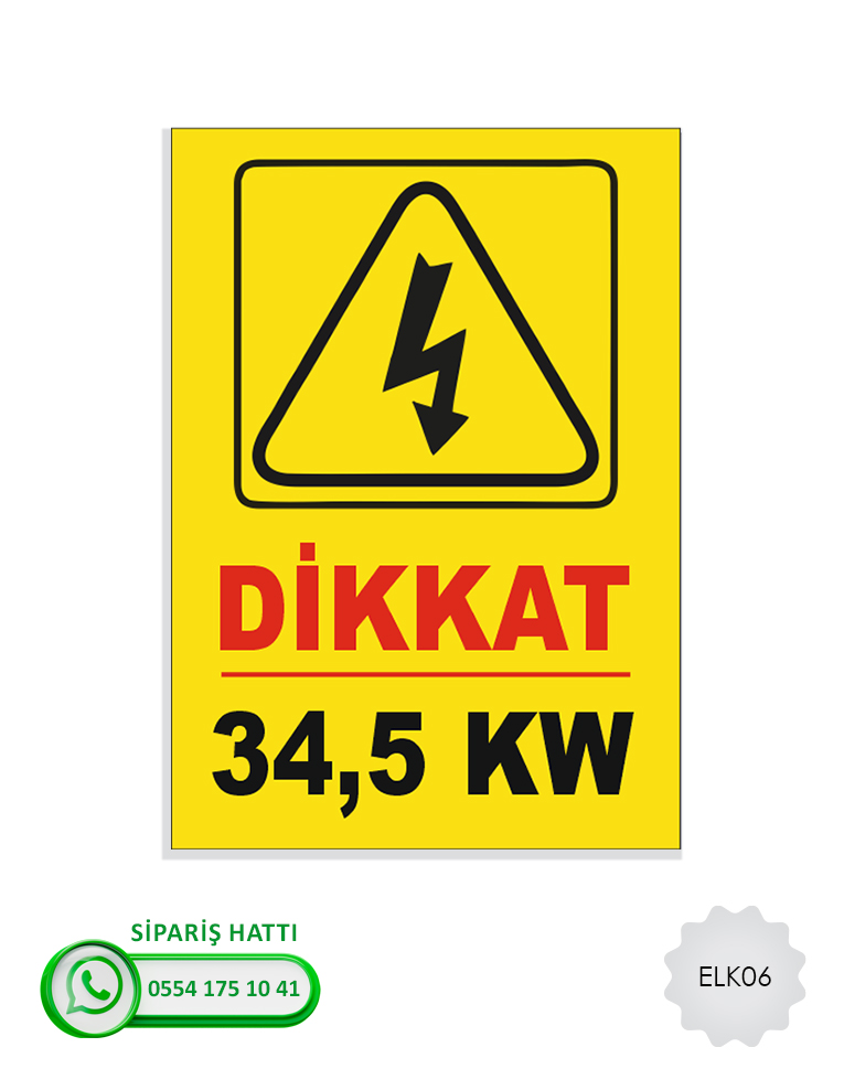 Elektrik Uyarı Levhası