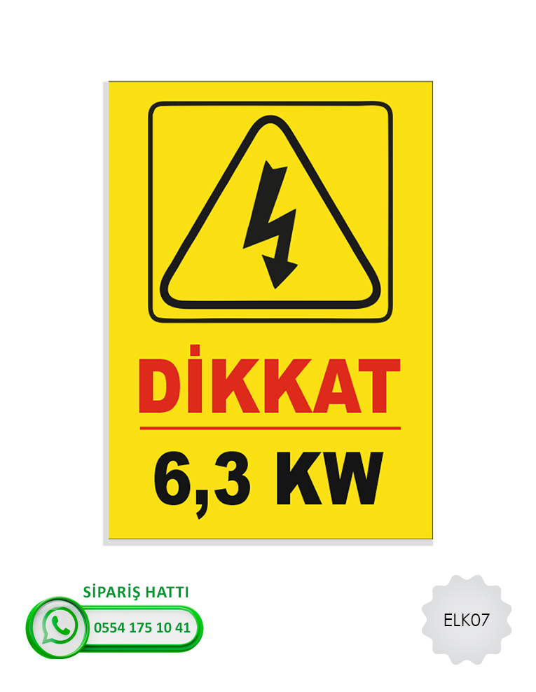 Elektrik Uyarı Levhası