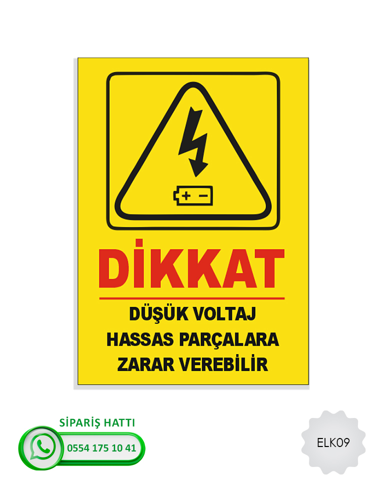 Elektrik Uyarı Levhası