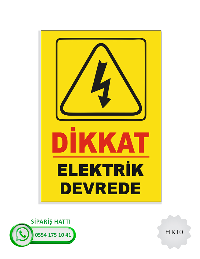 Elektrik Uyarı Levhası