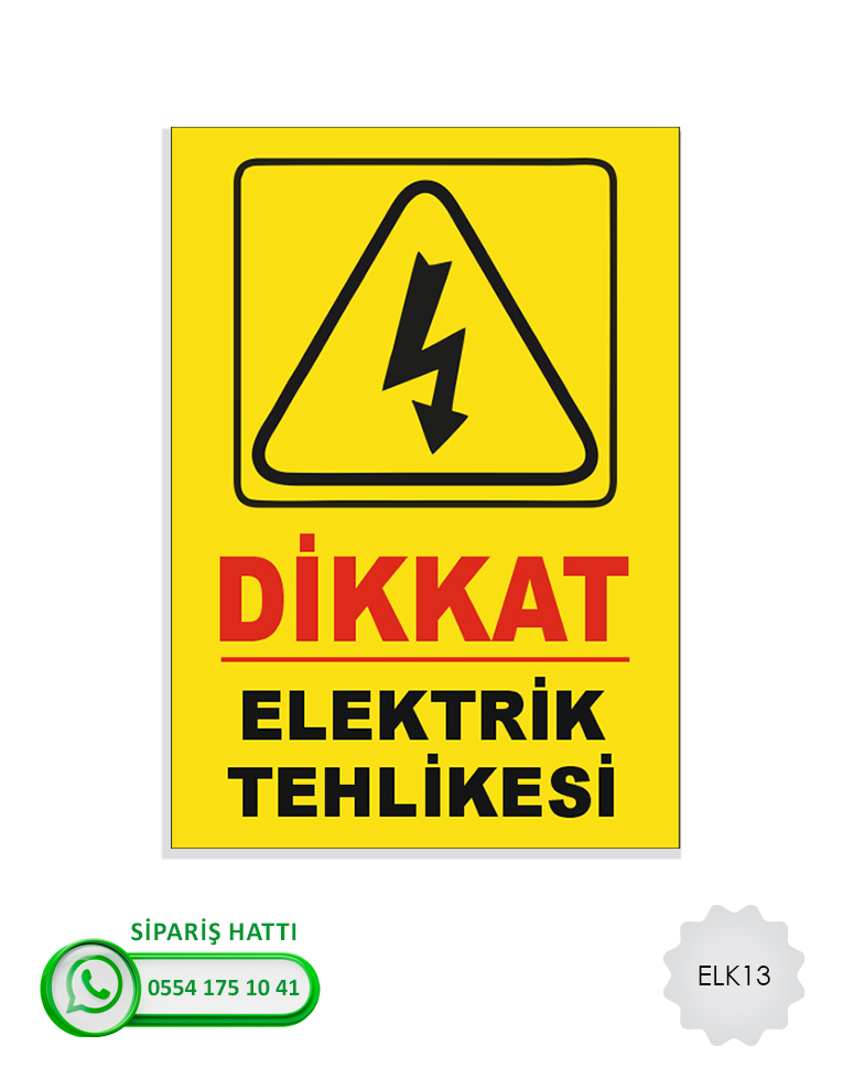 Elektrik Uyarı Levhası