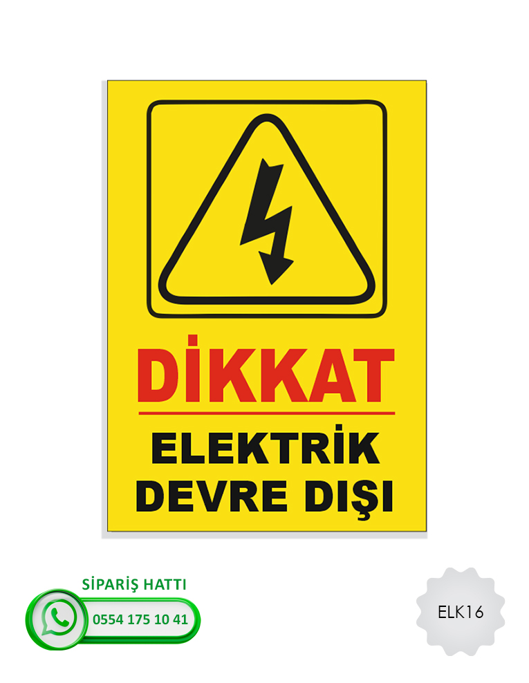 Elektrik Uyarı Levhası
