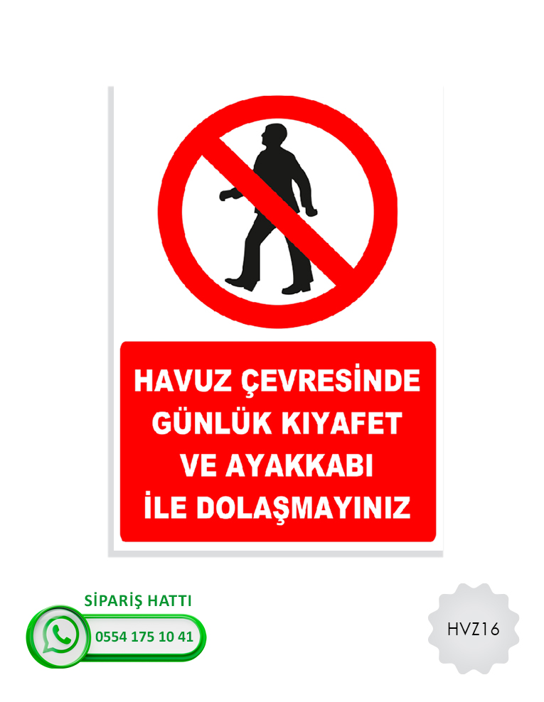 Havuz Uyarı Levhası