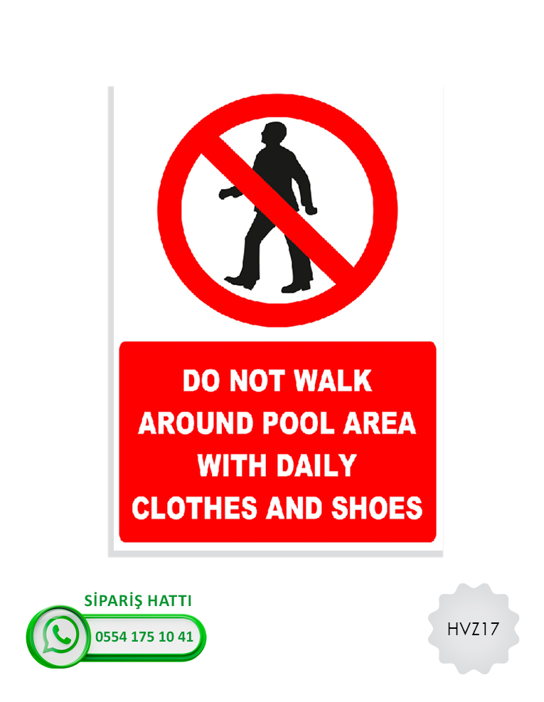 Havuz Uyarı Levhası