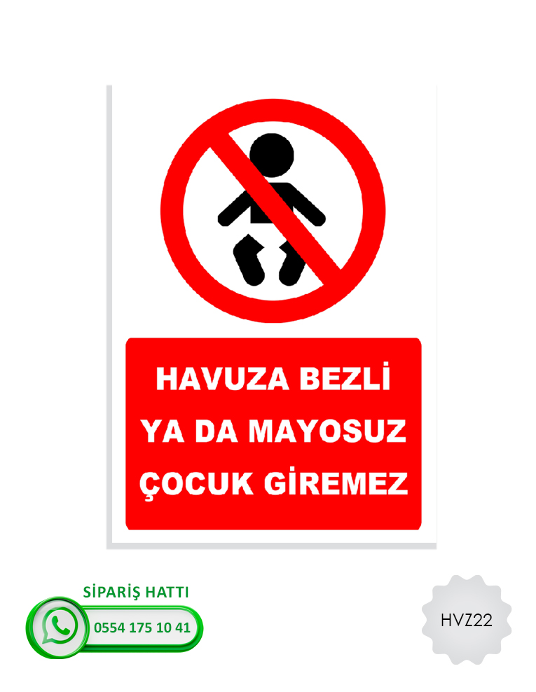 Havuz Uyarı Levhası