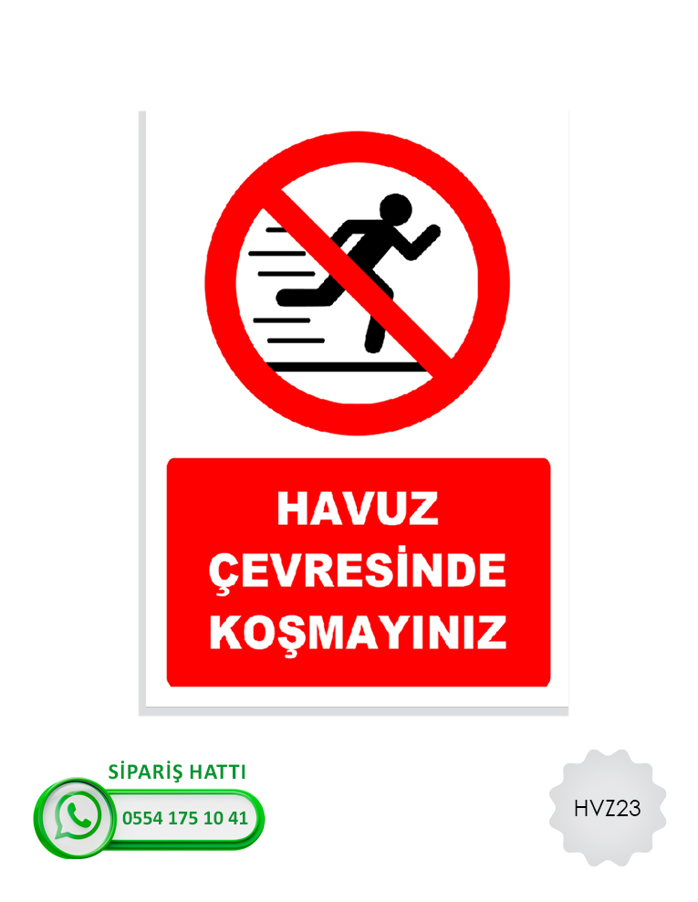 Havuz Uyarı Levhası