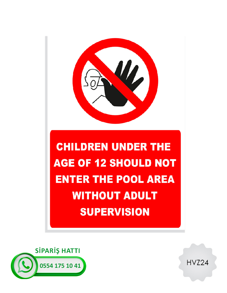 Havuz Uyarı Levhası