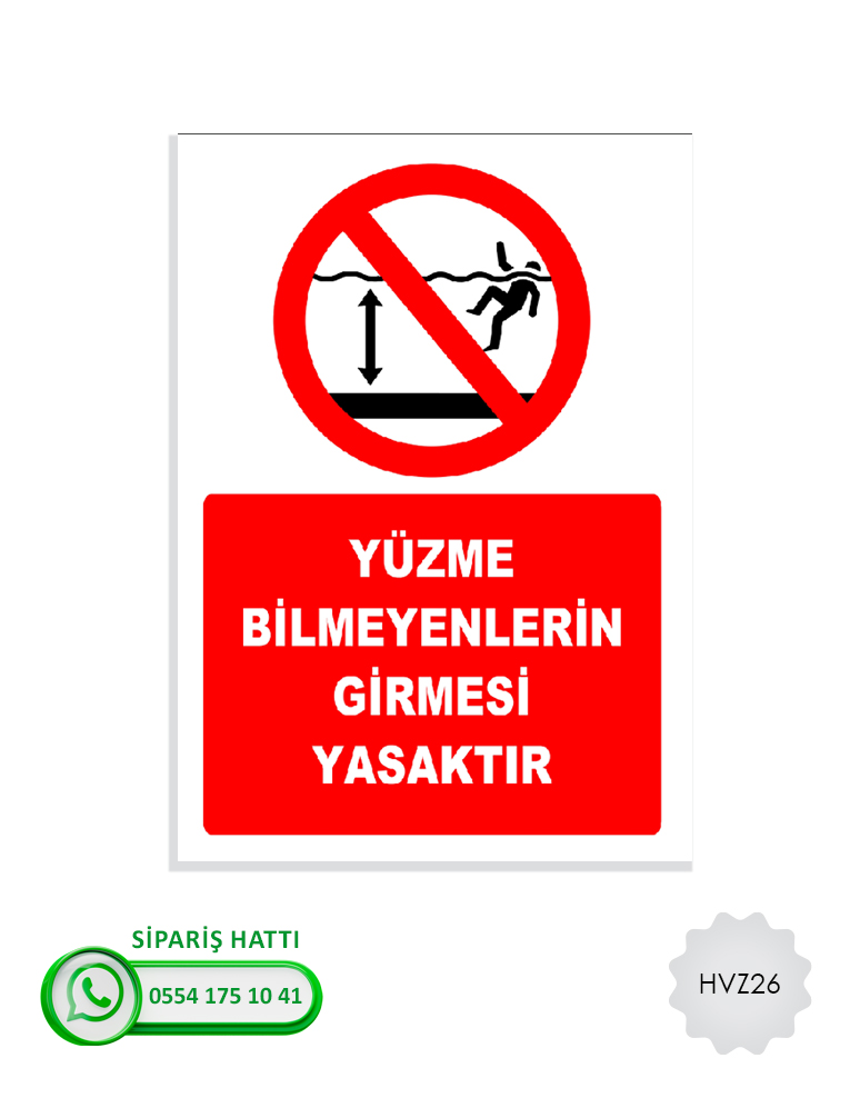 Havuz Uyarı Levhası