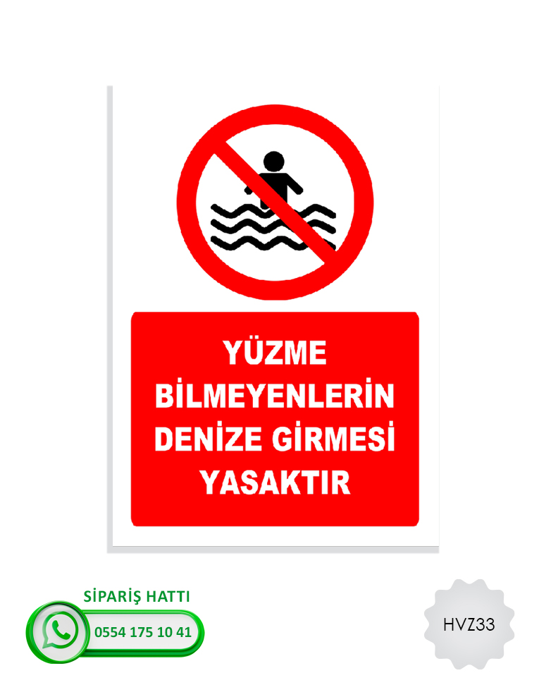 Havuz Uyarı Levhası