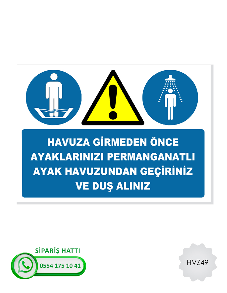 Havuz Uyarı Levhası