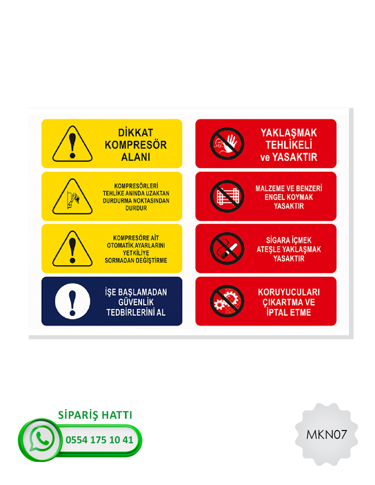 Makina Uyarı Levhası